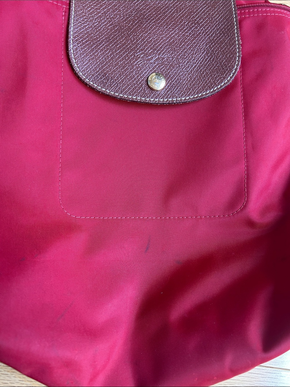 Longchamp Red Classic Nylon Backpack - Picture 7 of 7